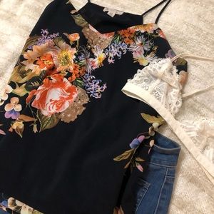 Multicolor floral camisole blouse